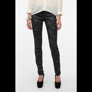 TRIPP NYC Metallic Zebra Print pants NEW